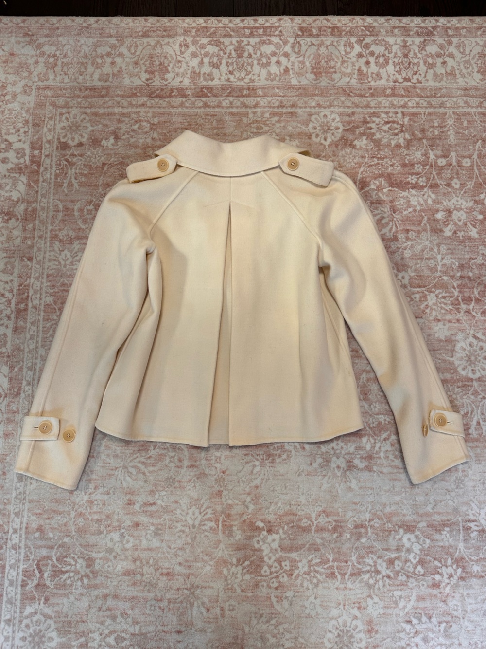 Pure Wool 🐑 Talbots Cropped Trench Jacket - Picture 2 of 12